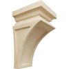 Ekena Millwork 3 1/2"W x 3 3/4"D x 6"H Mini Nevio Wood Corbel, Rubberwood CORW03X03X06NERW